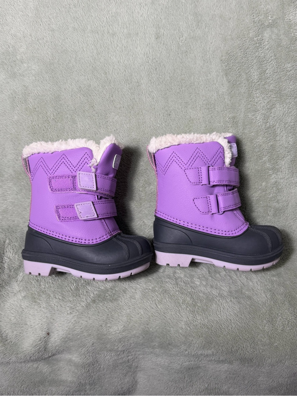 Cat & Jack Lavender and Black Kids Winter Boots
